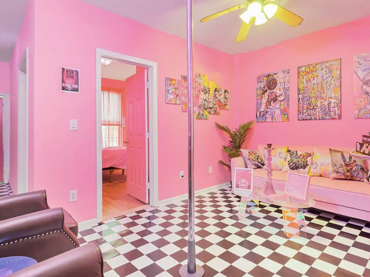 A very pink apartment in West Side
