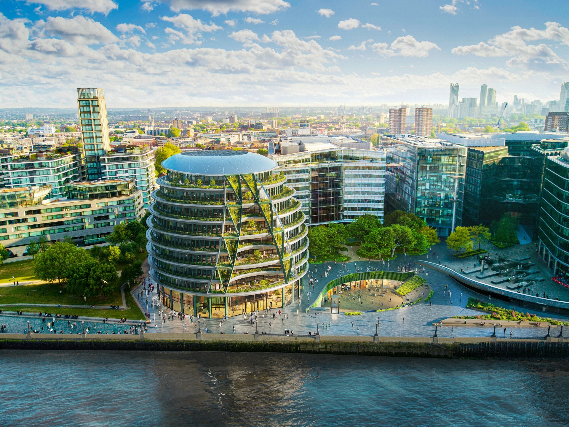 City Hall is getting ‘modernised’ with plant-covered balconies, shops and restaurants