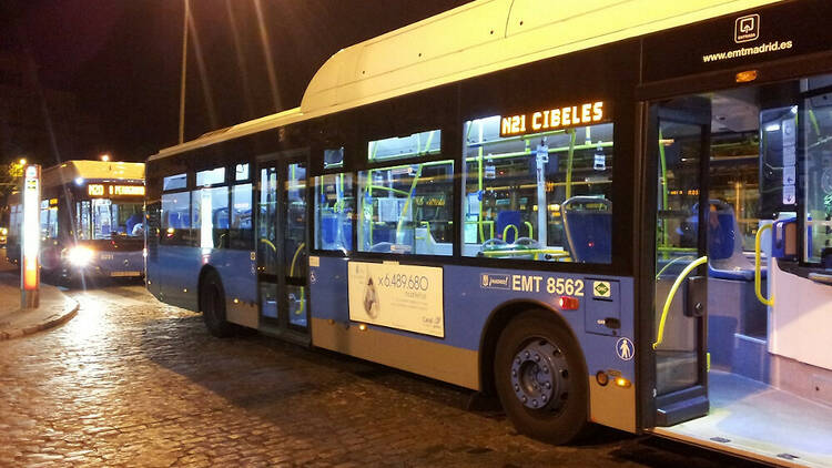 Autobús nocturno búho Madrid