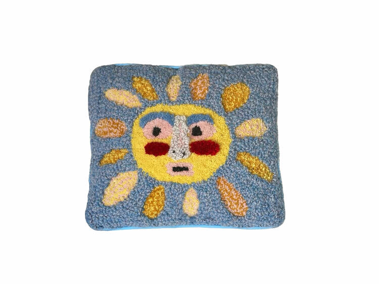Ludio Hand-Tufted Cheeky Sun Cushion