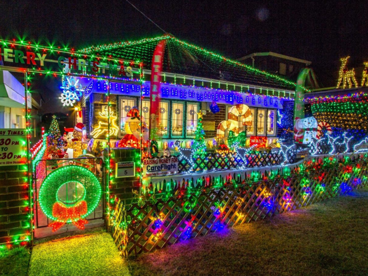 Christmas light display