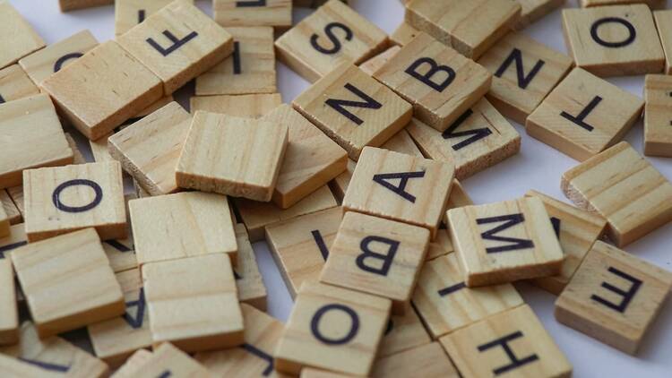 Wooden alphabet blocks with letters