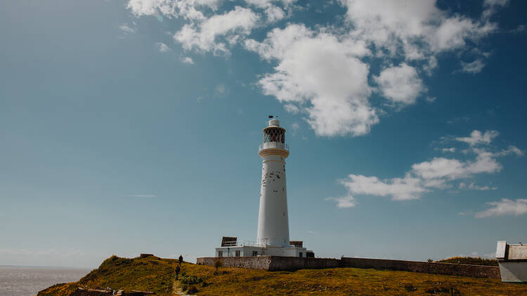 Lighthouse on Flat Holm Island, Bristol Channel