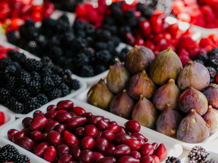 Figs, berries, cherries and pears: Hillside Harvest