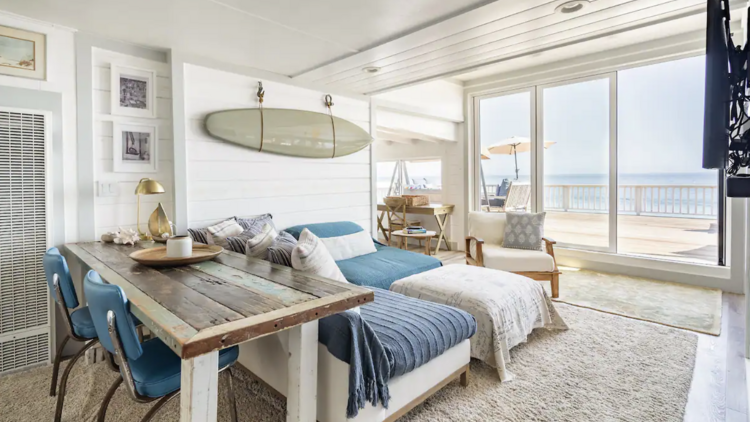 A shabby chic home on the water in Malibu