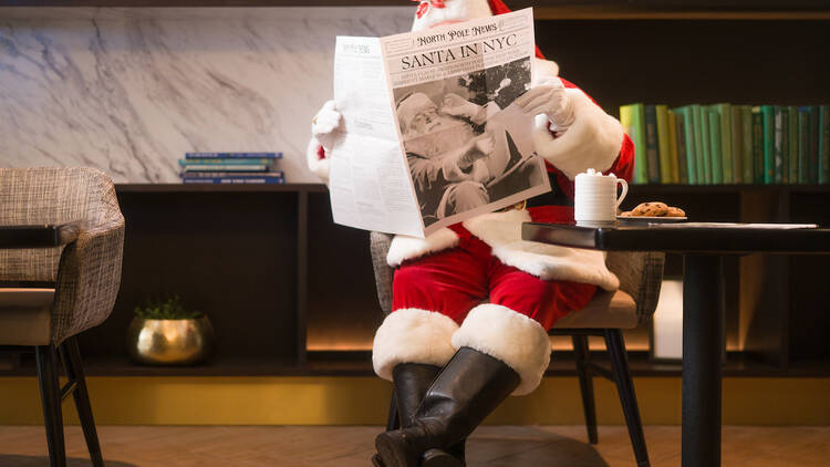 Santa at the Mariott Marquis in NYC