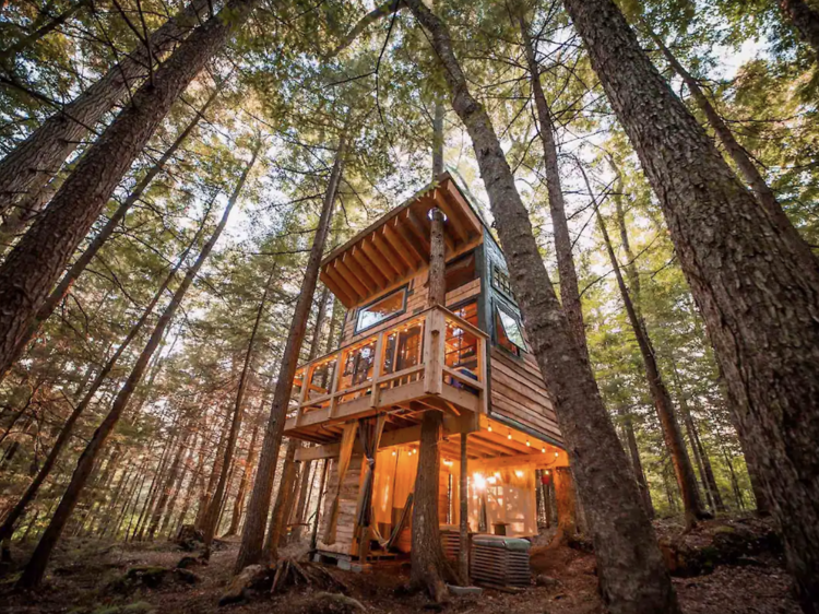 The treehouse Airbnb in Hardwick, Vermont