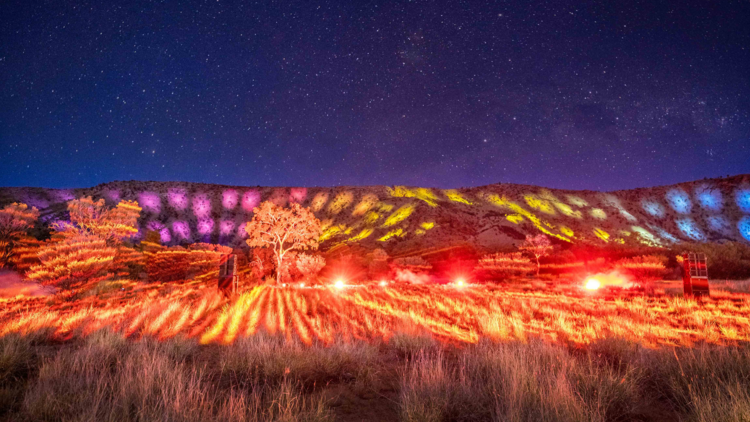 A light show in Alice Springs