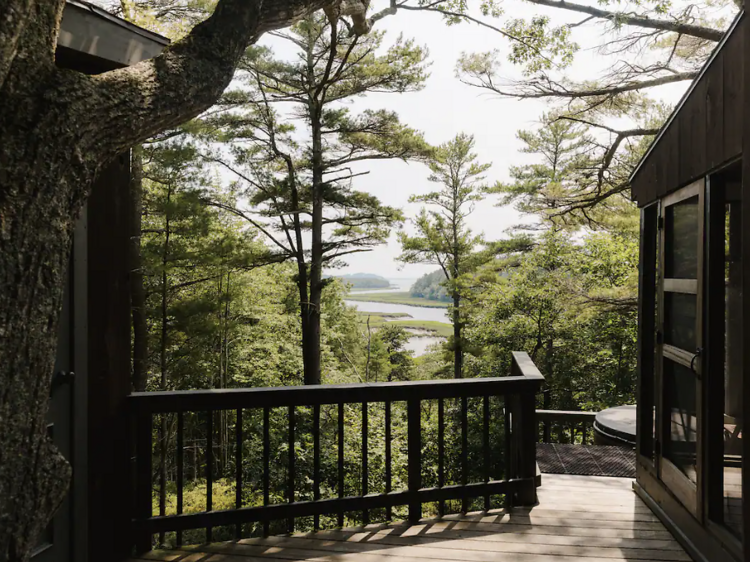 The tree dwelling for two in Maine