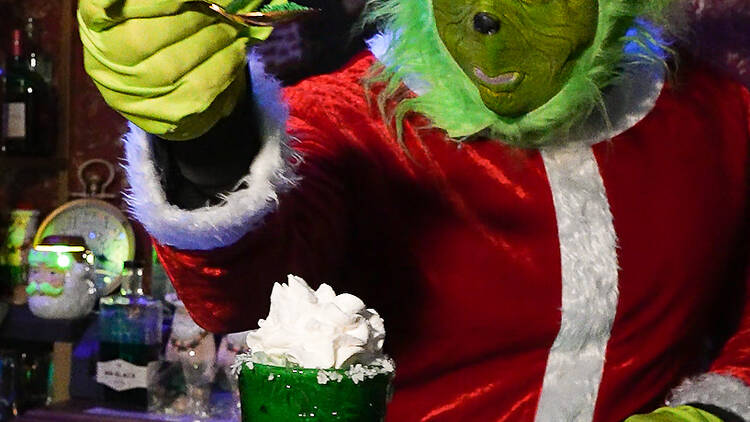 The Grinch Bar at Santa Diabla