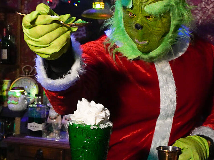 The Grinch Bar at Santa Diabla