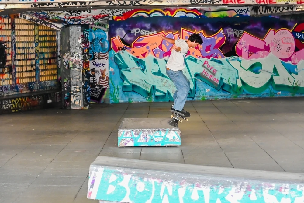 Skate park at the Southbank Centre in London