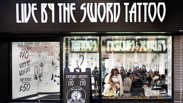 Tattoo and piecing studio (Live By The Sword Union Square )
