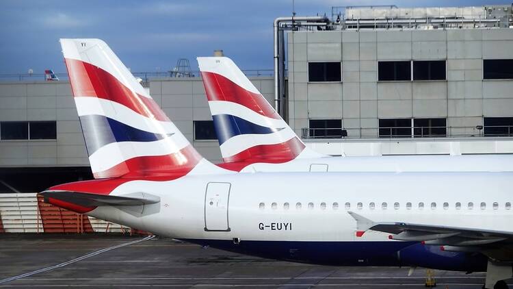 British Airways plane at Gatwick airport