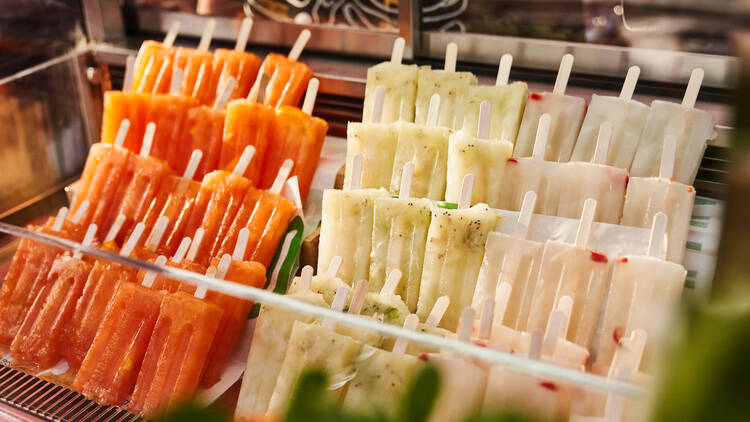 Rows of popsicles.