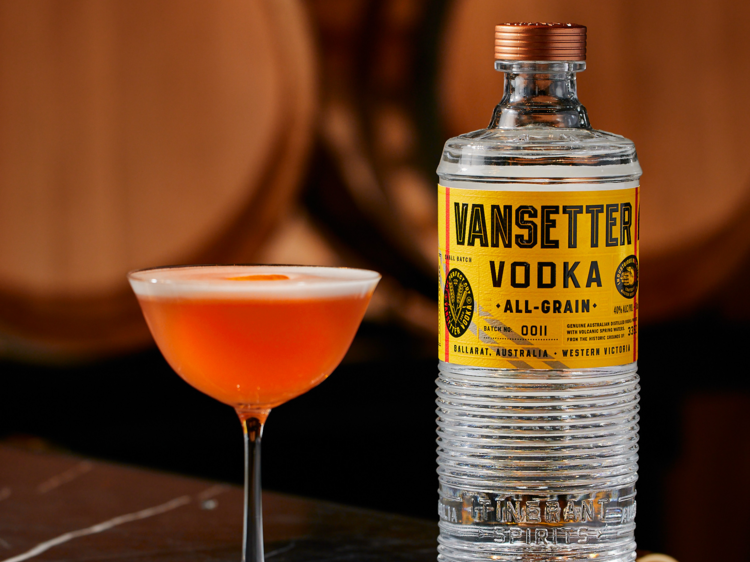 Bottle of Vansetter vodka by Itinerant Spirits, $65