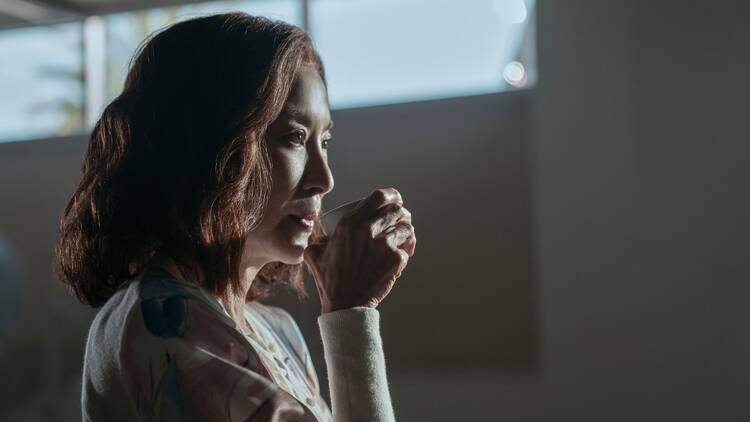 The Brothers Sun. Michelle Yeoh as Mama Sun in episode 105 of The Brothers Sun. Cr. Michael Desmond/Netflix © 2023