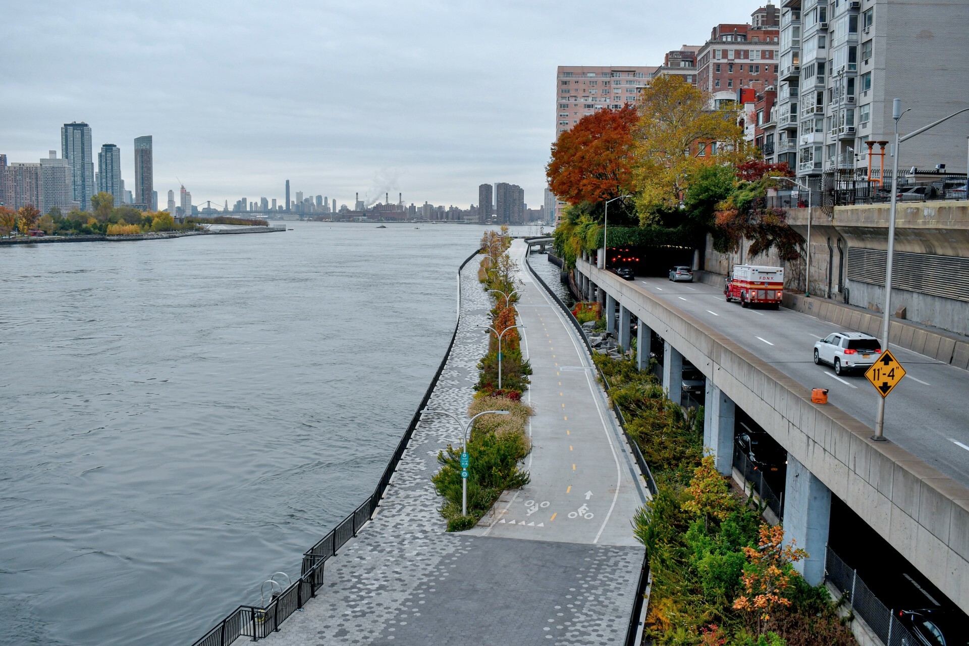 A first look at the new East Midtown Greenway and Andrew Haswell Green Park