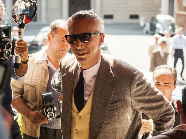 Adam Driver as Enzo Ferrari in "Ferrari"