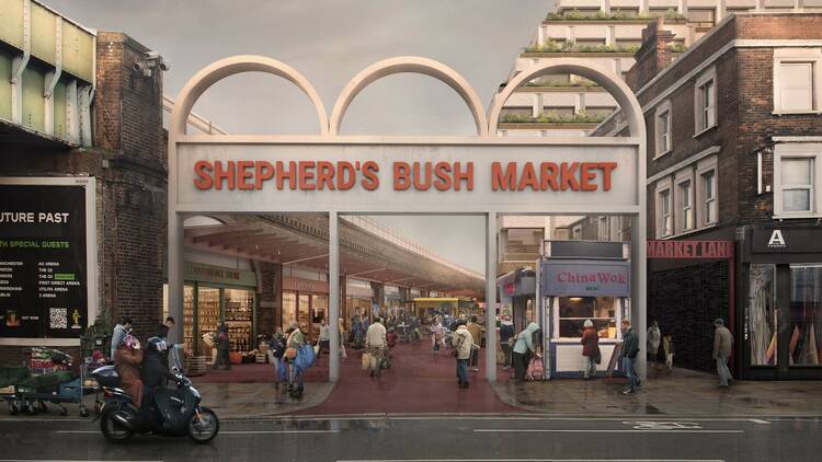 Shepherd's Bush Market development plan, London