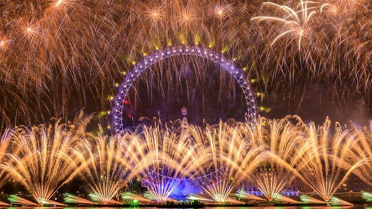 London Eye at New Year's Eve, London