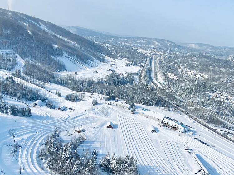 The largest tubing park in the world is about 30 minutes from Montreal