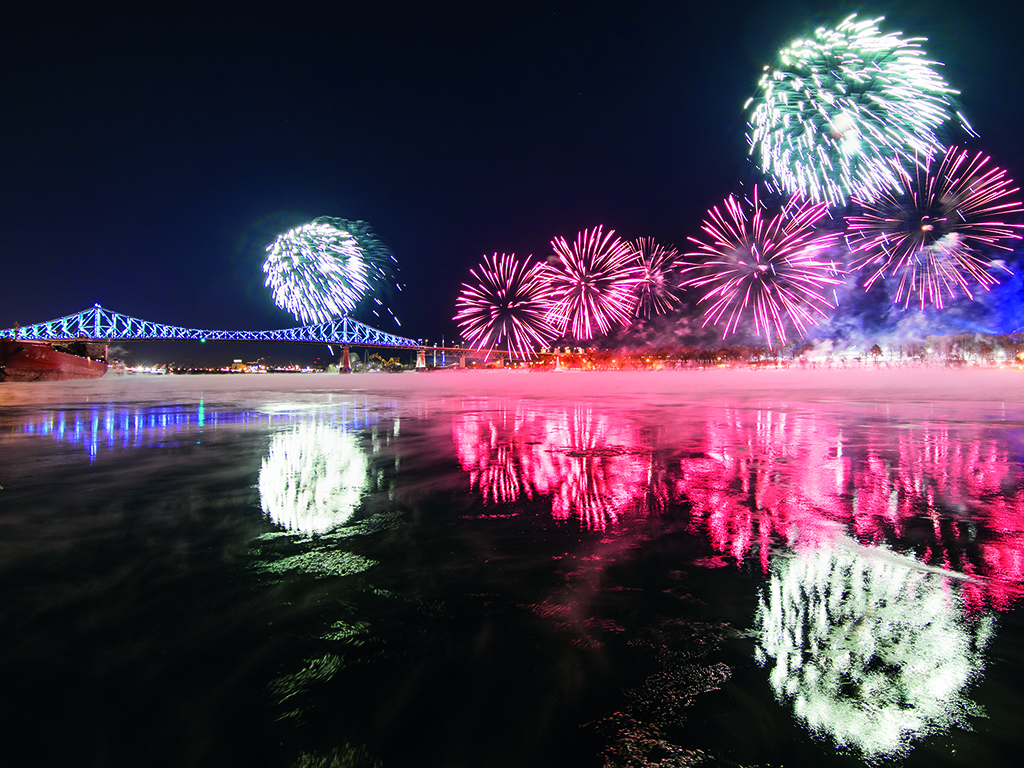 Feu d'artifice, chanson française Les célébrations du Nouvel An