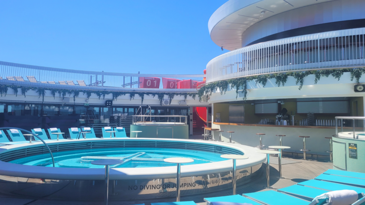 A pool on a ship