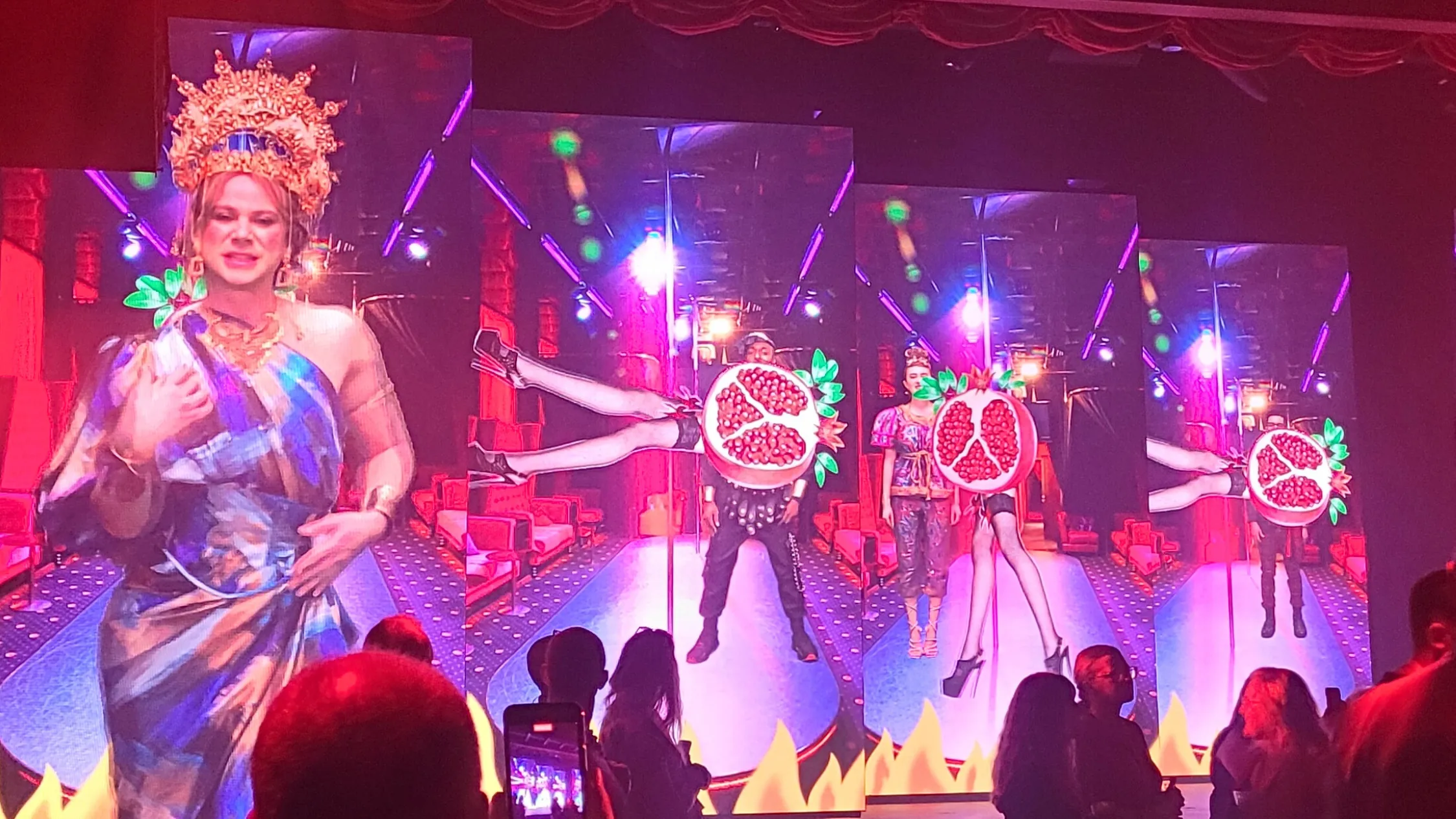 A colourful digital display