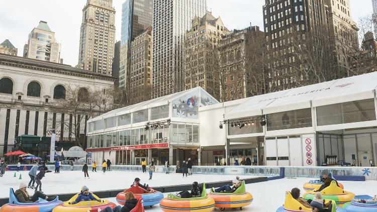 Play with bumper cars on ice