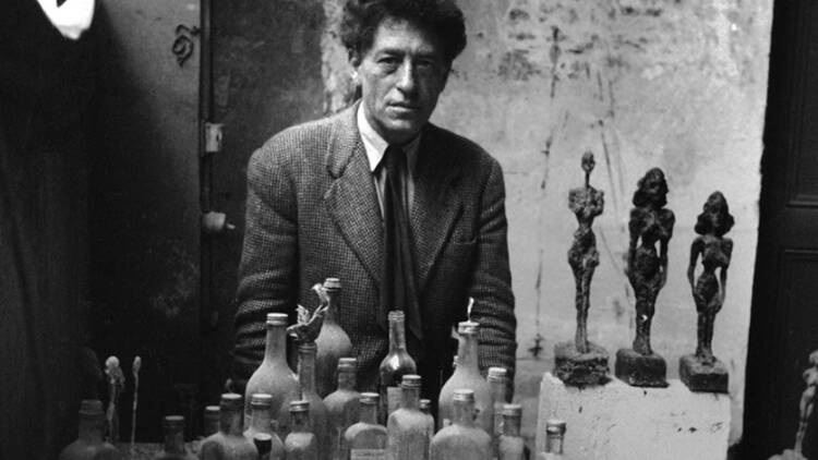 Alberto Giacometti in his atelier by Sabine Weiss