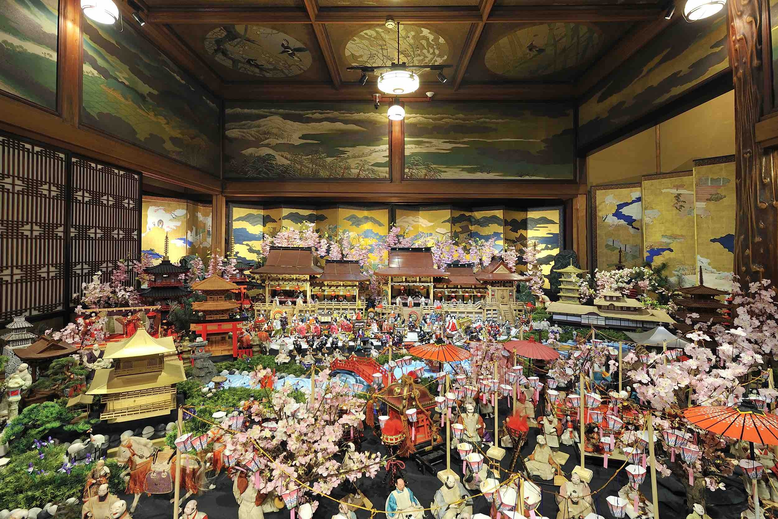 №趣館 几帳 平安時代 京 花車 遊郭 雛祭り 華やか 優美 茶会