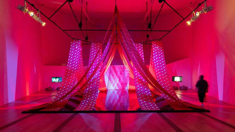 Red Silk of Fate - The Shrine (2023) by Sputniko! and Napp Studio & Architects