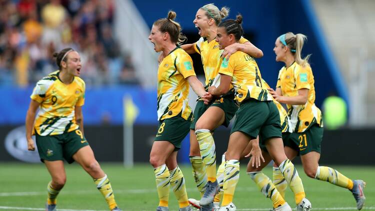 the matildas on the pitch