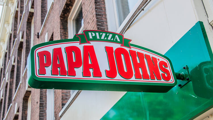Papa Johns restaurant in Amsterdam, Netherlands