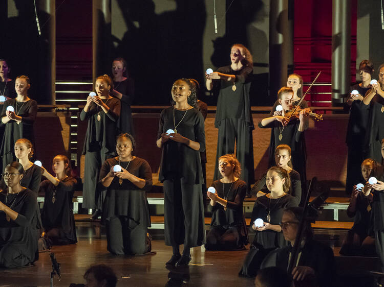 The Young People's Chorus of NYC presents "Listen to the Music" with special guests, Ashley Brown and Nmon Ford, at Rose Hall, Jazz at Lincoln Center, on March 12, 2019