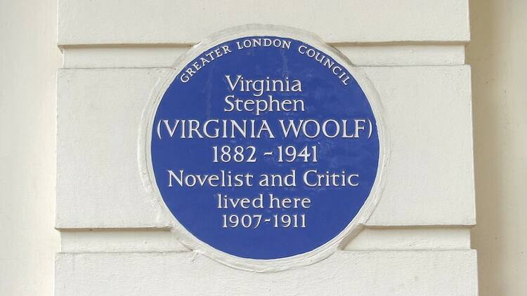 Virginia Woolf blue plaque in London
