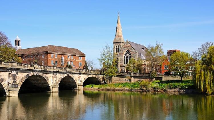 Shrewsbury and the River Severn, England