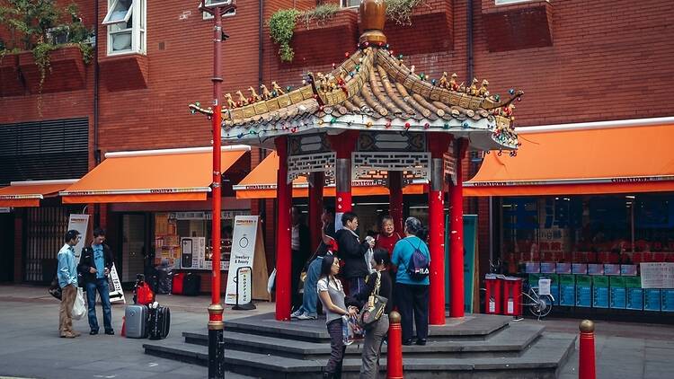 London Chinatown, old pagoda