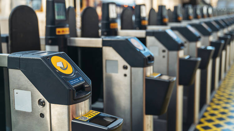 London Oyster card ticket barriers