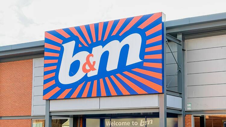 B&M store sign, England