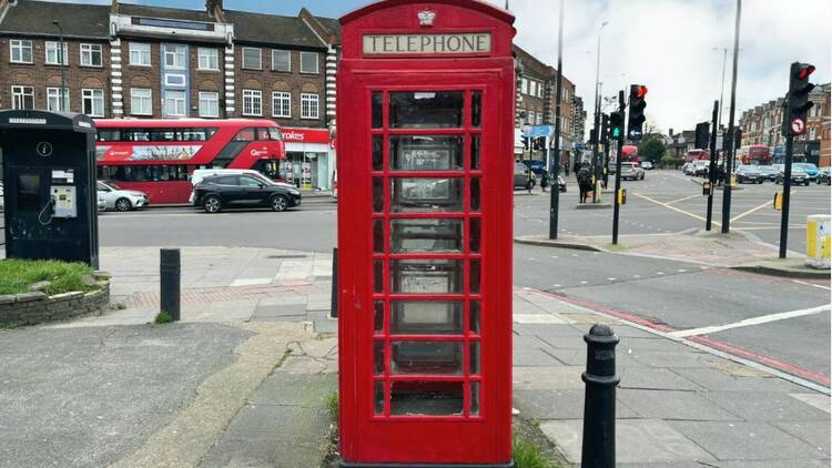 Stamford Hill phone box, London