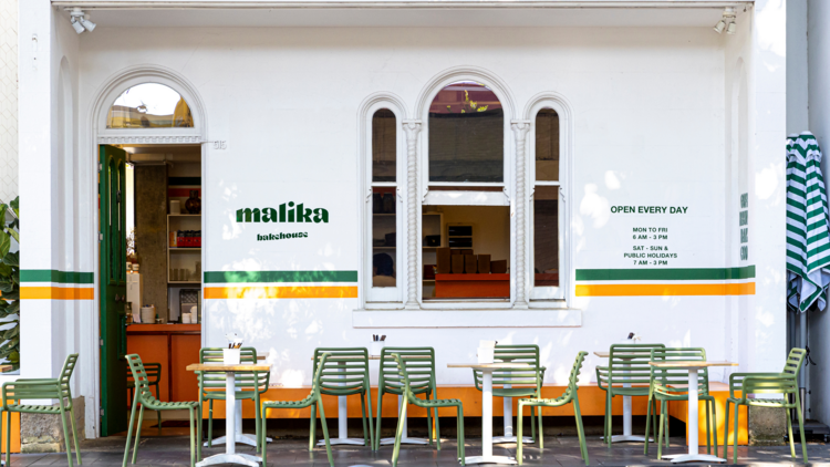 The outside of Malika Bakehouse Surry Hills