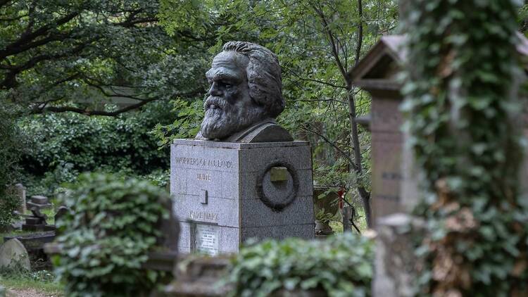 Karl Marx tomb, Highgate, London