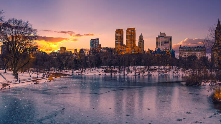 Sunset in NYC in the winter