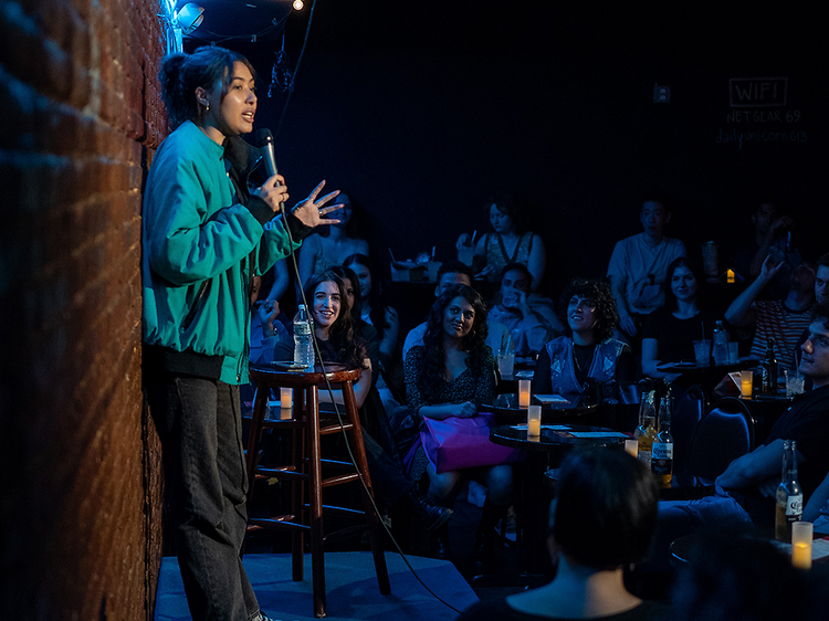 Crowd in a comedy club