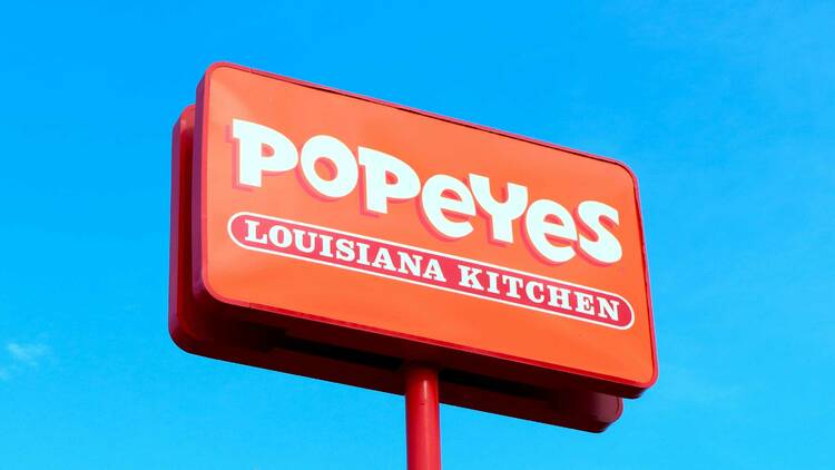 A Popeyes restaurant in Los Angeles, USA