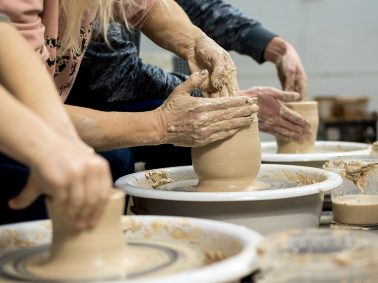 Wheel Throwing Pottery Group Event