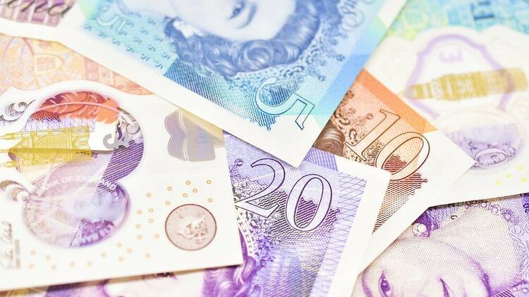 British money, pound sterling notes
