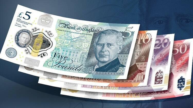 New banknotes with King Charles III